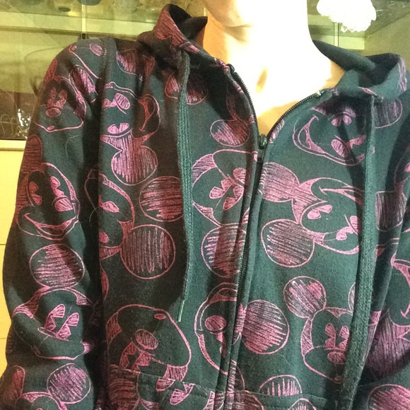 SOLD Disney Soft Zip Up Hoodie Mickey Mouse - Picture 6 of 8